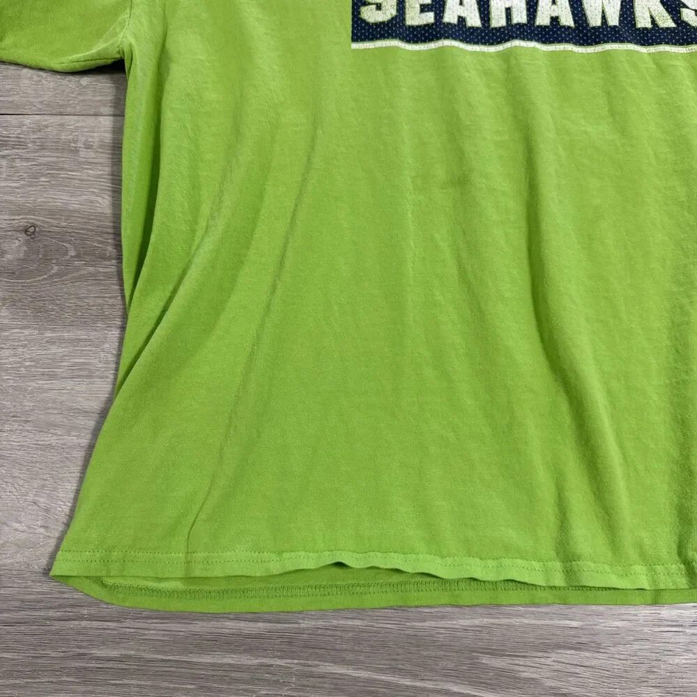 Seattle Seahawks Football Shirt Majestic Men's Green Tee 2XL